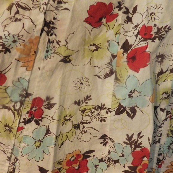 CAbi Skirt Fit and Flare Cotton Floral Size 8 - Picture 5 of 7
